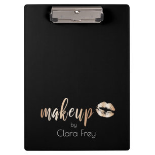 Elegant modern copper rose gold lips and makeup clipboard