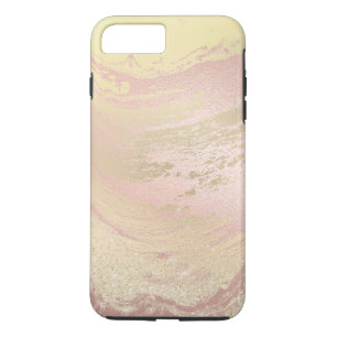 Elegant modern copper rose gold marble glitter iPhone 8 plus/7 plus case