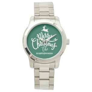 Elegant modern Couples/Family Tree Christmas Watch