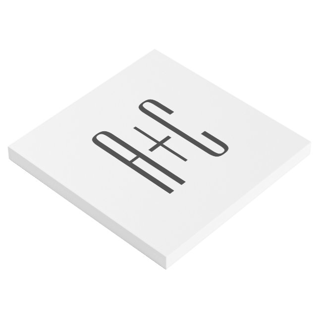 Elegant Modern Couples Initials | White & Black Gallery Wrap (3/4)