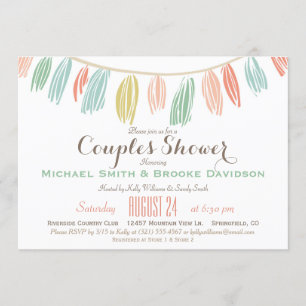 Elegant, Modern Couples Wedding Shower Invitation