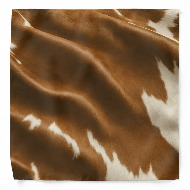 Elegant Modern Cow Faux Leather Collection Bandana (Front)