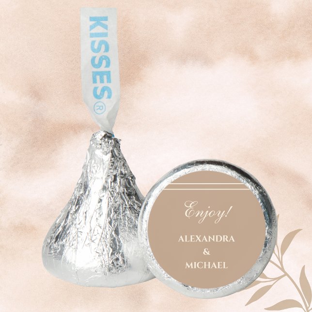 Elegant Modern Cream Taupe Wedding Favor (Creator Uploaded)