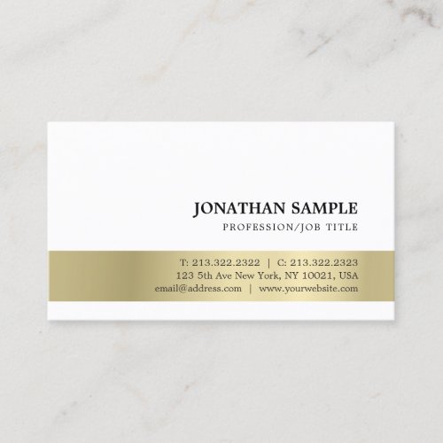 Elegant Modern Creative Gold Look Professional Business Card