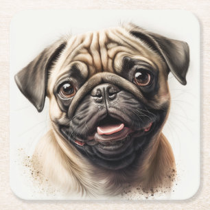 Elegant Modern Custom Add Your Own photo Template Square Paper Coaster