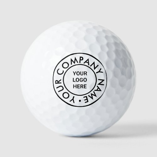 Elegant Modern Custom Business Logo Brand Printed Golf Balls