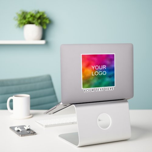 Elegant Modern Custom Business Logo Here Laptop Sticker