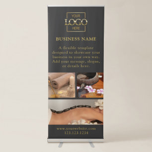Elegant Modern Custom Business Logo & Photo Retractable Banner