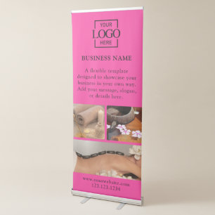 Elegant Modern Custom Business Logo & Photo Retractable Banner