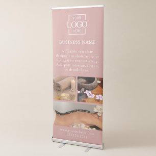 Elegant Modern Custom Business Logo & Photo Retractable Banner