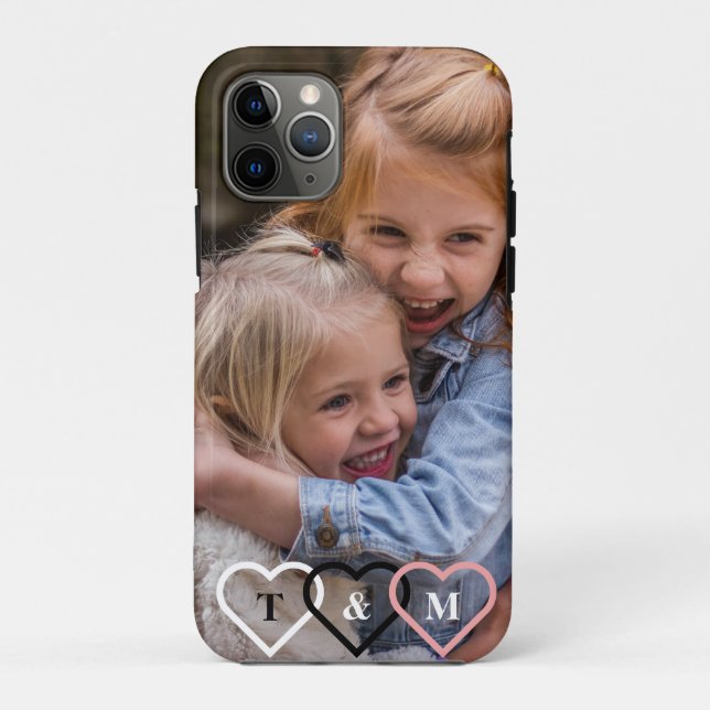 Elegant modern custom children photo monogram Case-Mate iPhone case (Back)
