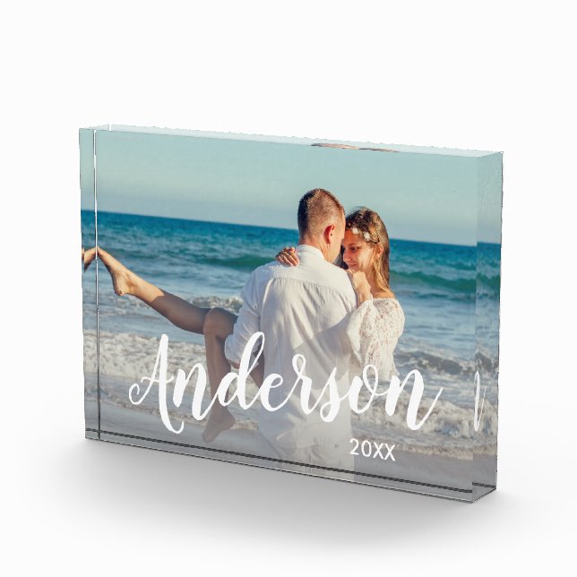 Elegant modern custom couple photo name text (Right)