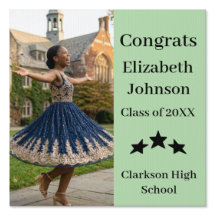 Elegant Modern Custom Graduation Yard Sign