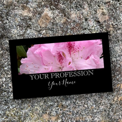 Elegant Modern Custom Photo Black Professional  Business Card