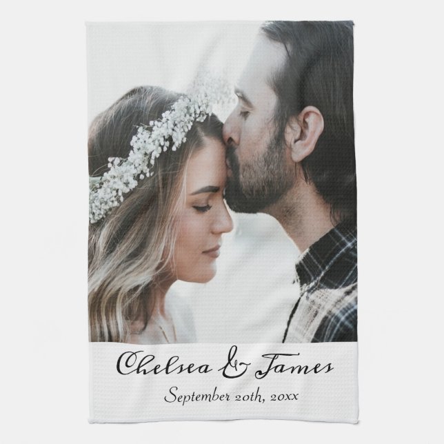 Elegant Modern Custom Photo Kitchen Towel (Vertical)