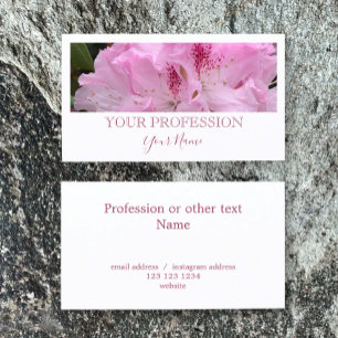 Elegant Modern Custom Photo White Pink Mauve Business Card