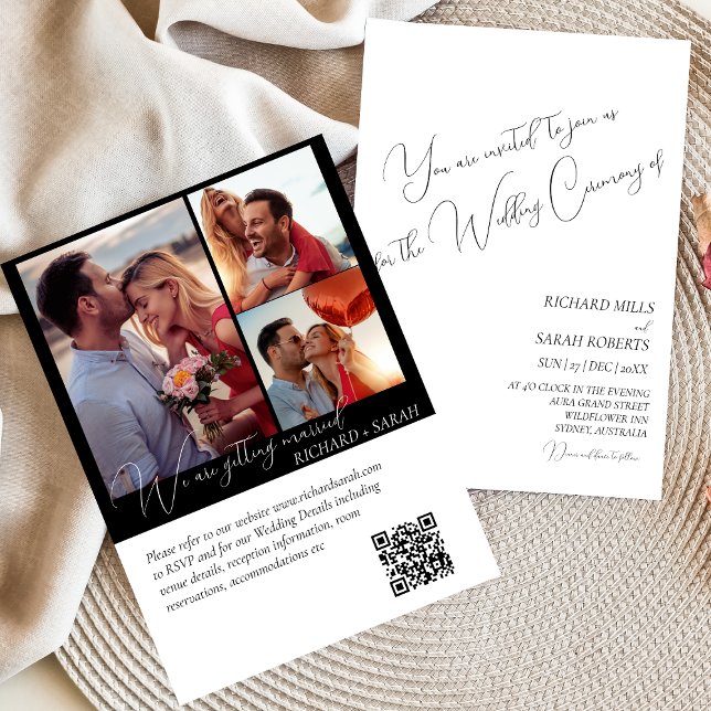 Elegant Modern Custom Simple Photo Wedding Invitation (Creator Uploaded)