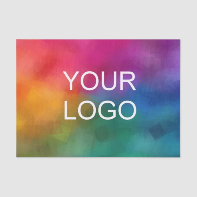 Elegant Modern Custom Template Your Logo Here Tissue Paper (Front)