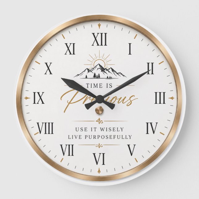 Elegant Modern Custom Wall Clock Design (Front)