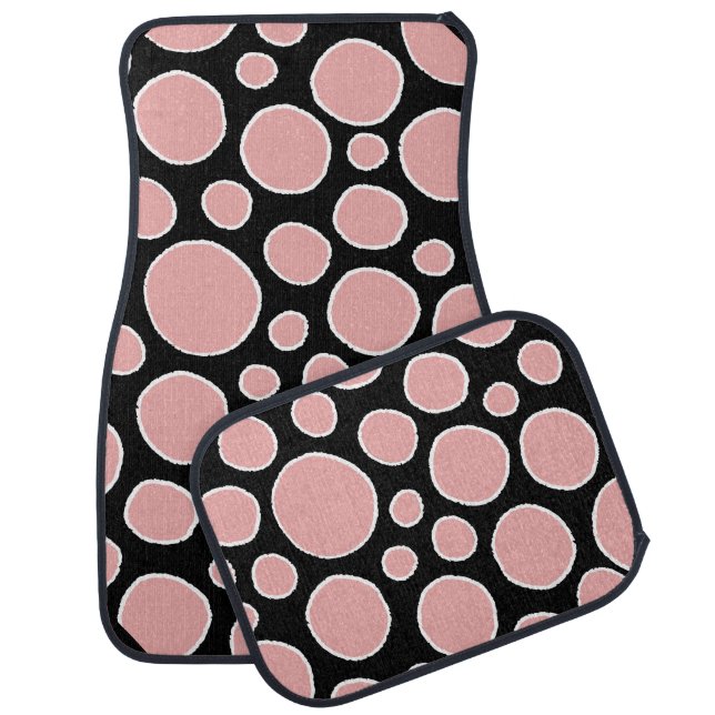 Elegant Modern Cute Dots Pattern          Car Floor Mat (Set)