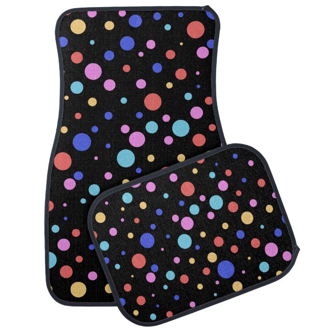 Elegant Modern Cute Dots Pattern          Car Floor Mat (Set)
