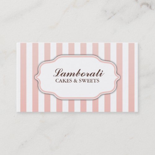 Elegant Modern Cute Pink and White Groupon Business Card