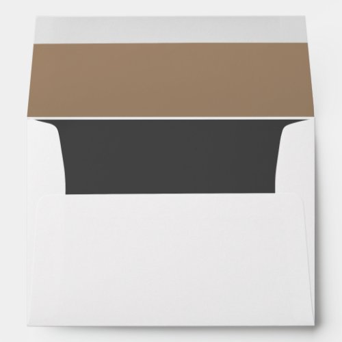 Elegant Modern Dark Gray Beige Return Address Envelope - Elegant and modern dark gray and beige envelope with the return address. You can customize it with your return address on the flap or erase it. This envelope design is perfect to match your wedding invitations, save the date cards, bridal shower invitations and more.