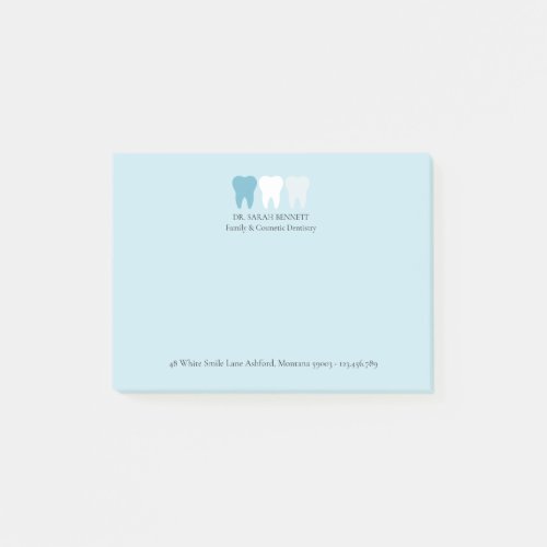 Elegant Modern Dentist Tooth Logo Custom Post-it Notes