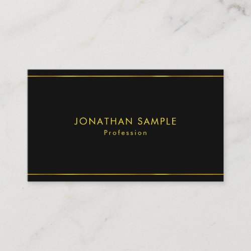 Elegant Modern Design Black Gold Template Luxury Business Card