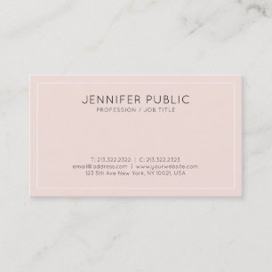 Elegant Modern Design Pink Plain Minimalist Trendy Business Card