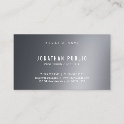Elegant Modern Design Professional Creative Plain Business Card