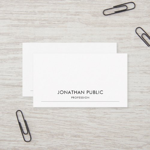 Elegant Modern Design Professional Smooth Plain Business Card