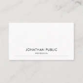 Elegant Modern Design Professional Smooth Plain Business Card (Front)