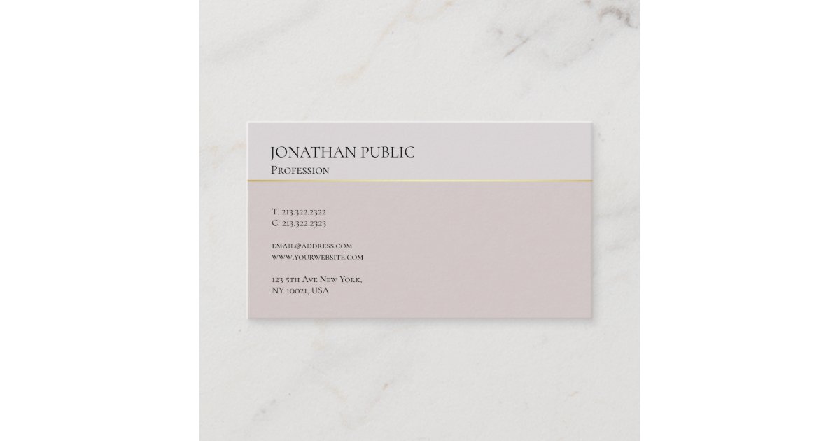 Elegant Modern Design Simple Plain Professional Business Card | Zazzle