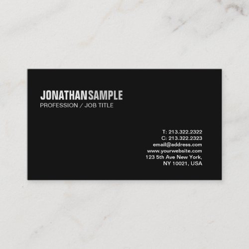 Elegant Modern Design Sleek Chic Plain Trending Business Card