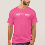 Elegant Modern Design Template Men's Wow Pink T-Shirt<br><div class="desc">Men's Basic Dark T-Shirt Custom Wow Pink Add Your Image Logo Text Template.</div>