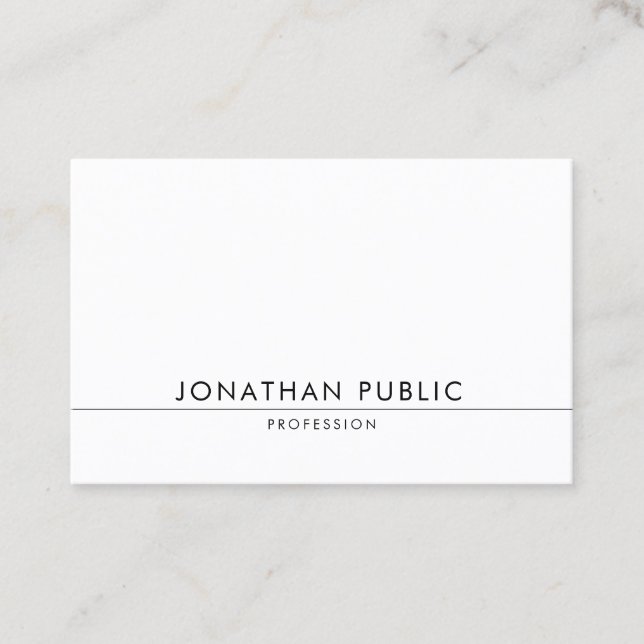 Elegant Modern Design Trendy Minimalist Chic Plain Business Card (Front)