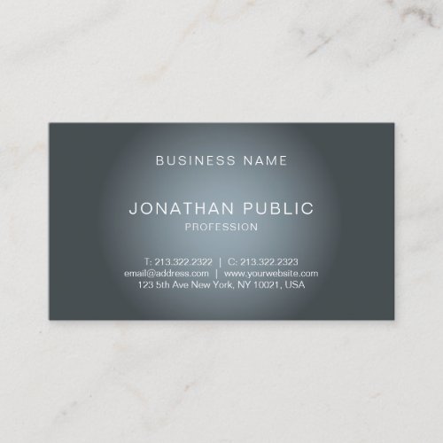 Elegant Modern Design Trendy Professional Plain Business Card