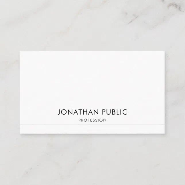 Elegant Modern Design Trendy Smooth Plain Chic Business Card | Zazzle