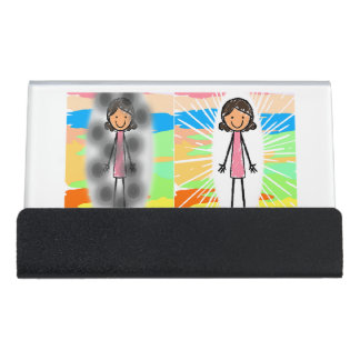Elegant Modern Desk Business Card Holder