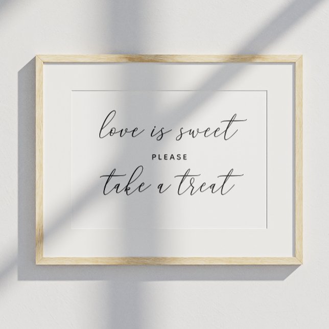 Elegant Modern Dessert Table Sign | Love is Sweet (Creator Uploaded)