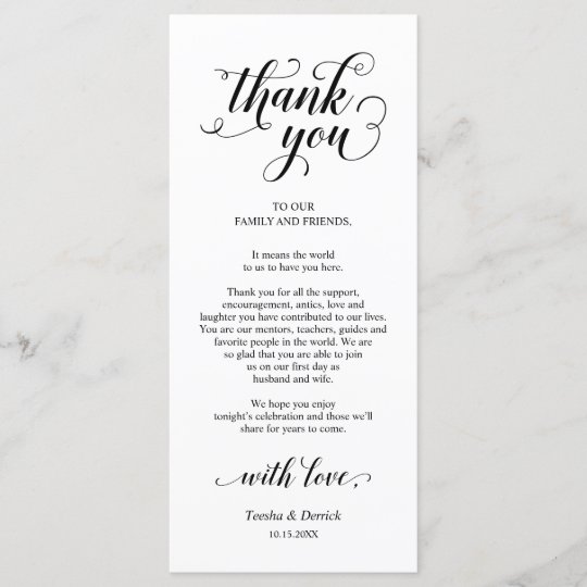 Elegant Modern Dinner Place Setting Thank You Card | Zazzle.com