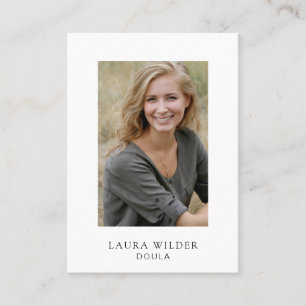 Elegant Modern Doula Photo  Business Card