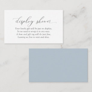Elegant Modern Dusty Blue Display Shower Enclosure Card