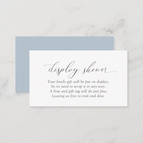 Elegant Modern Dusty Blue Display Shower Enclosure Card