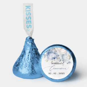 Elegant Modern Dusty Blue Floral Quinceañera Hershey®'s Kisses®