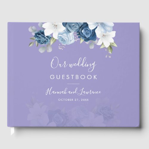 Elegant Modern Dusty Blue Floral Wedding