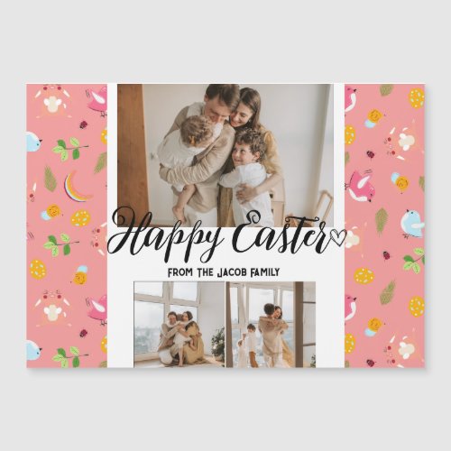 elegant modern Easter family three photo collage