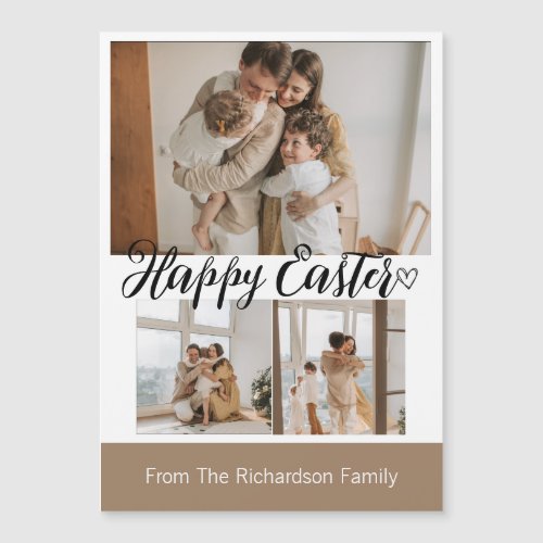 elegant modern Easter family three photo collage