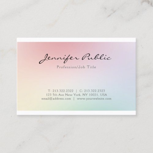 Elegant Modern Elite Design Professional Trendy Business Card